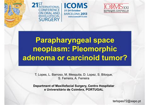 Pdf Parapharyngeal Space Neoplasm Pleomorphic Adenoma Or Carcinoid Tumour