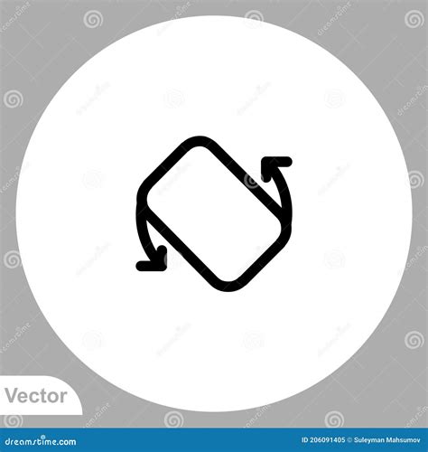 Rotar Símbolo De Símbolo De Icono Del Vector Del Teléfono Ilustración