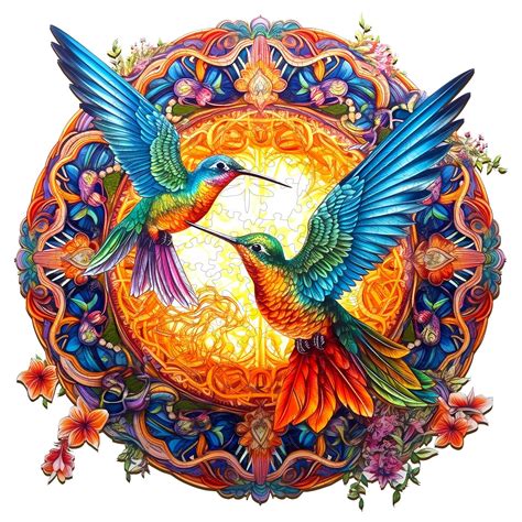 Amazon Woodemon Wooden Jigsaw Puzzles Mandala Hummingbirds