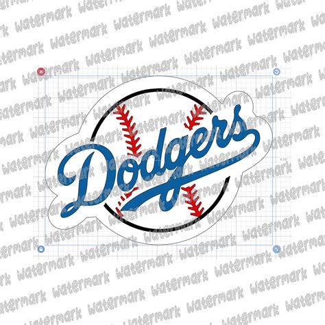 Dodgers Logo 4 Color Svg Cut File Dxf Etsy