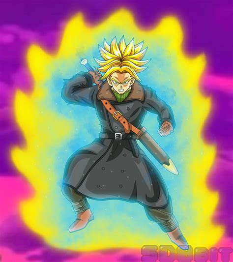 Time Patrol Trunks Super Saiyan Rage By Sd8bit On Deviantart