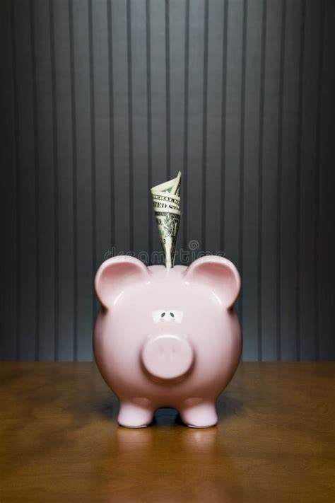 Piggy Bank on a Stack of 100 Dollar Bills Stock Image - Image of dollar, banking: 10035227