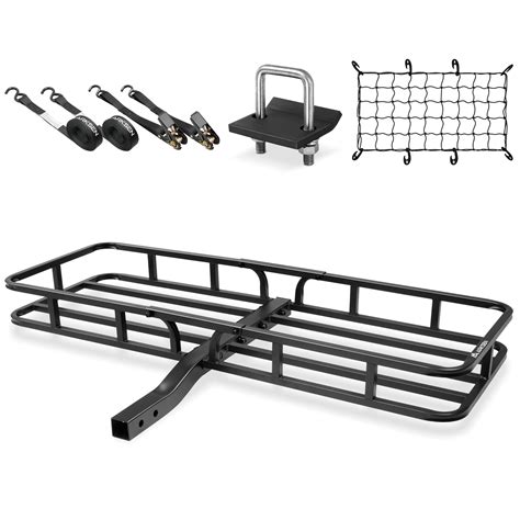 ARKSEN 53 x 19 x 5 Inch Hitch Mount Cargo Rack Carrier with Cargo Net