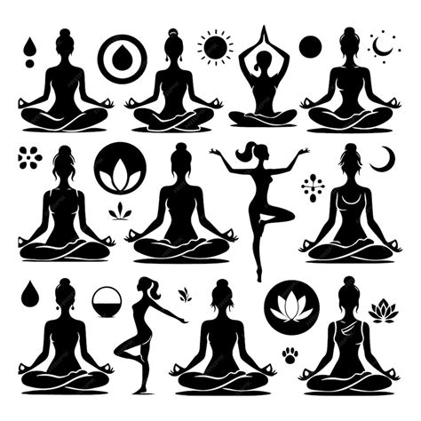 Premium Vector Yoga Silhouette Meditating Woman In Lotus Position