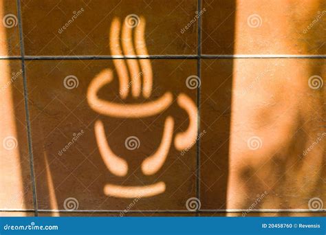 Shadow Of Coffee Logo Stock Photo Image Of Frame Fabric 20458760