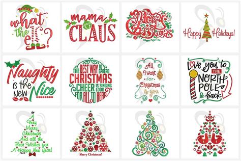 60 Christmas Embroidery Designs Bundle 4x4 & 5x7 Hoop | Etsy