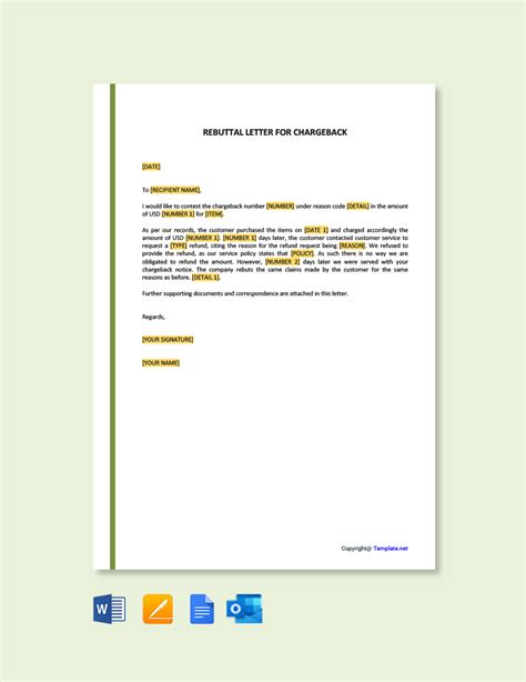 16 Chargeback Rebuttal Letter Malachymaud
