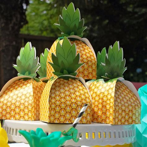 Ourwarm Hawaiian Pineapple Party Candy Boxes 36pcs Hawaiian Party