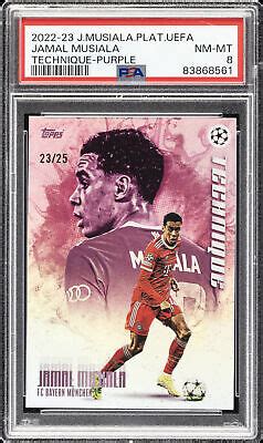 2022 TOPPS JAMAL MUSIALA PLATINUM CURATED UEFA SET JAMAL MUSIALA 23 25