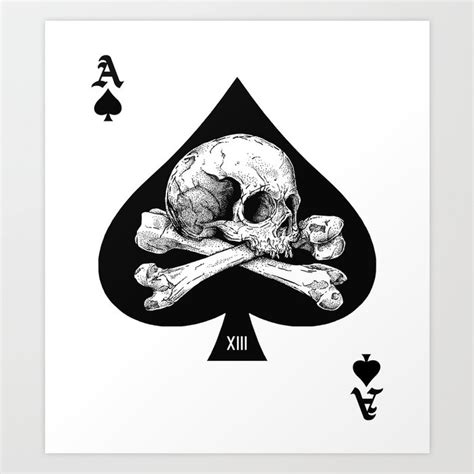 Ace Of Spades Art Print By Deniart Society6