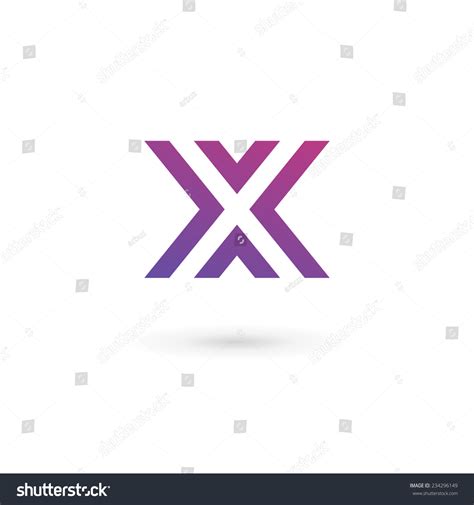 Letter X Logo Icon Design Template Elements Stock Vector Illustration