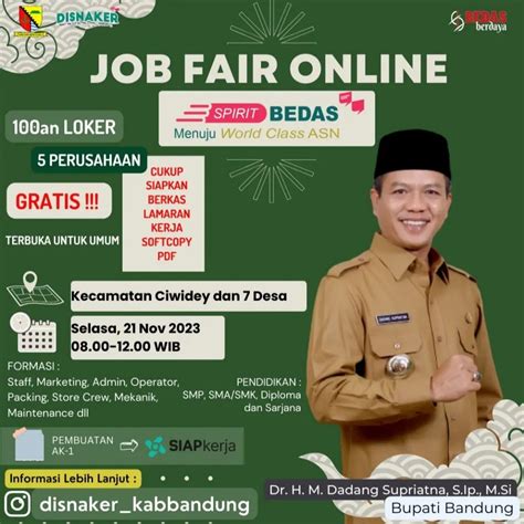 Job Fair Di Kecamatan Ciwidey Perusahaan Lowongan Majalah