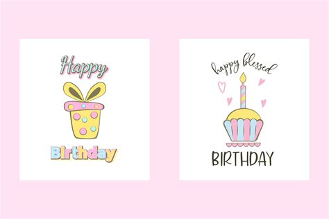 Birthday Card PNG. Greeting Cards. Happy Birthday Clipart. By Olyate | TheHungryJPEG