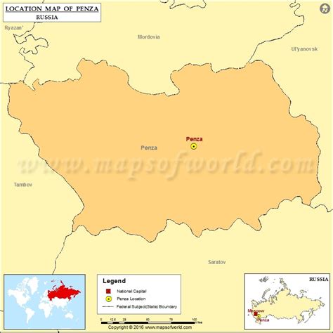 penza location  penza  russia map