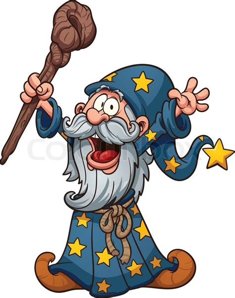 Cartoon Wizard Vector Clip Art Stock Vector Colourbox