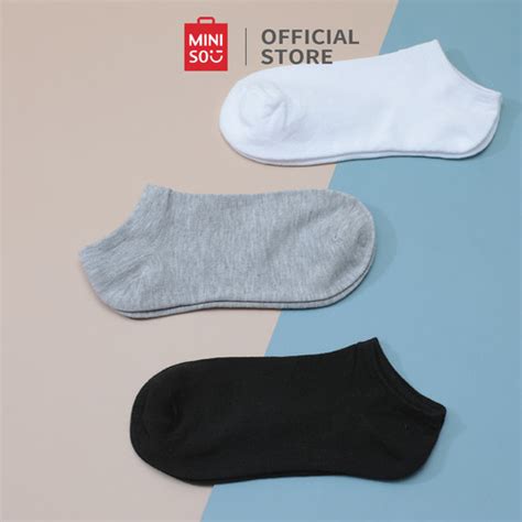 Promo MINISO Kaos Kaki Wanita Mini Pendek 6 Pasang Mata Kaki Polos