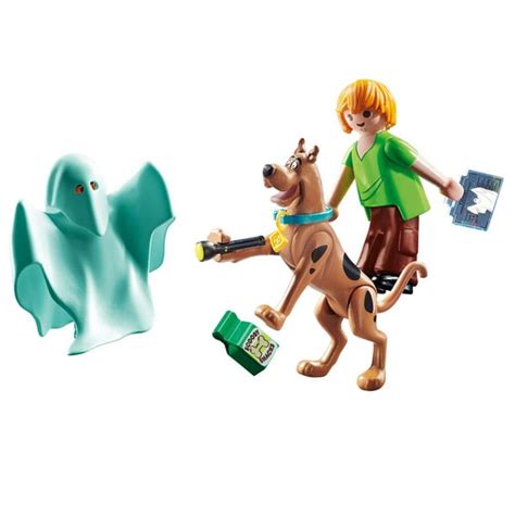 Playmobil Scooby Doo Scooby And Shaggy With Ghost Action Figure Set