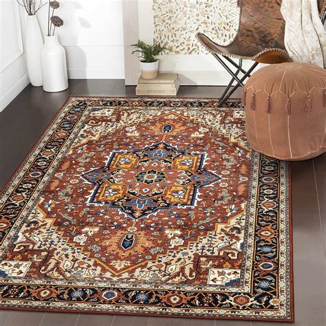 Amazon Moynesa Ultra Thin Washable Oriental Area Rug X Non