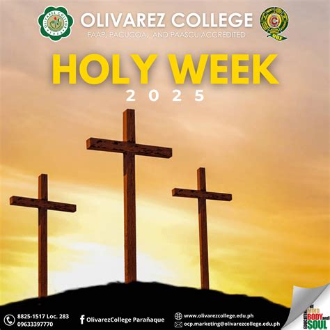 OlivarezCollege Paranaque - 𝗥𝗲𝗳𝗹𝗲𝗰𝘁𝗶𝗻𝗴 𝗼𝗻 𝘁𝗵𝗲 𝗛𝗼𝗹𝘆 𝗪𝗲𝗲𝗸 2025 As we