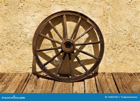 Wagon Wheel Of The Old West Stock Images - Image: 13463104