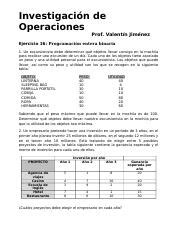 Ejercicio Investigaci N De Operaciones Docx Investigacin De