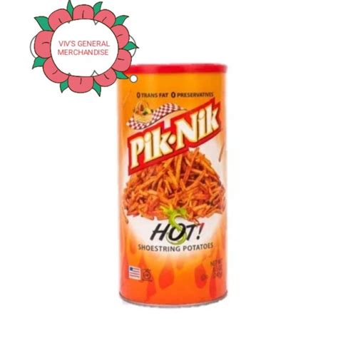 Pik Nik Hot Shoestring Potatoes Oz G Shopee Singapore