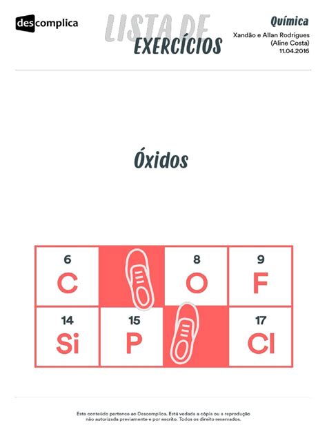 PDF Lista De Exercicios Quimica Oxidos DOKUMEN TIPS