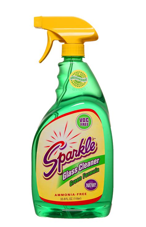 Sparkle Green Formula Voc Free Glass Cleaner 338oz Spray Bottle