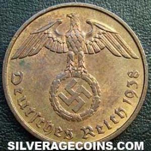 F German Third Reich Bronze Reichspfennig Silver Age Coins