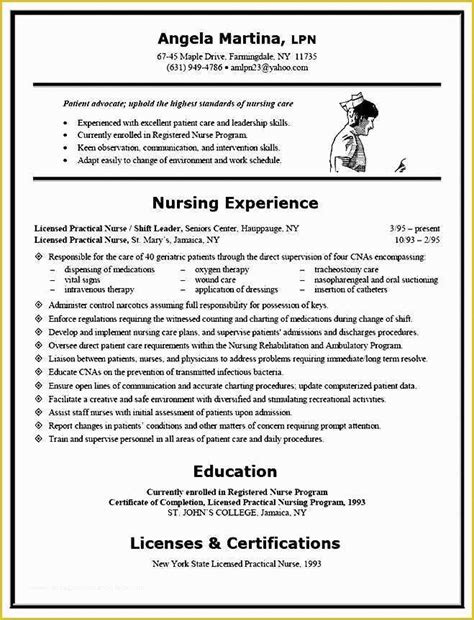 Free Nurse Resume Templates Word Hot Sex Picture