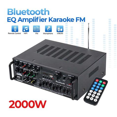 Jual Sunbuck Bluetooth Eq Amplifier Karaoke Fm W Av Mp Bt