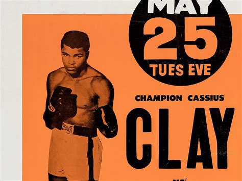 Cassius Clay Muhammad Ali Vs Sonny Liston Fight Poster 1965 Giclée Art Print A4 A3 A2 A1