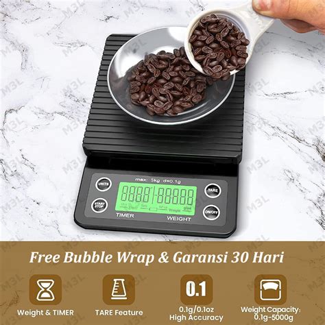 Jual Timbangan Kopi Digital Kg Gr Timer V Drip Coffee Scale