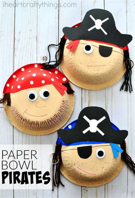 Cute Paper Bowl Pirate Craft Kids Pirate Crafts Preschool Pirate