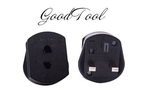 Goodtool Europe To Uk Adapter Plug Us To Uk Shaver Plug Adapter Pin