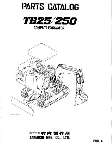 Takeuchi Excavator Tb Workshop Parts Operators Manual