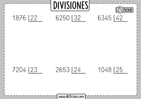 Ejercicios De Divisiones Por Dos Cifras Para Resolver Infoupdate Org