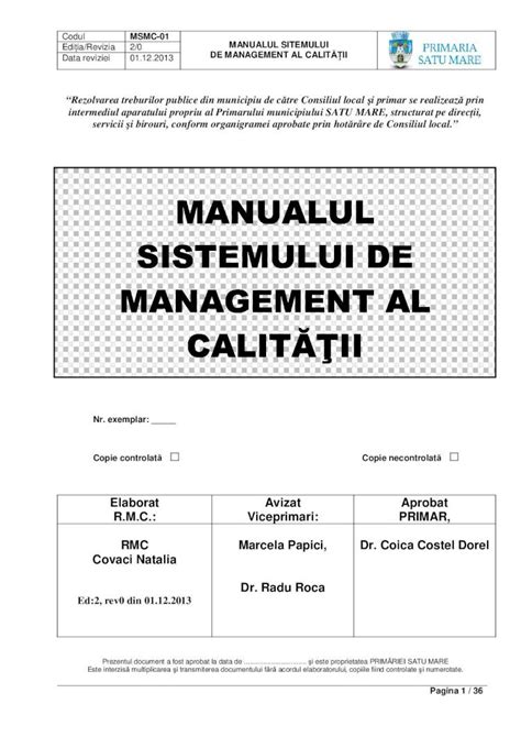 Pdf Manualul Sistemului De Management Al Calit Ii Dokumen Tips