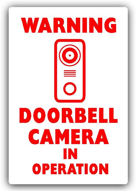 X Cctv Doorbell Camera Sticker Recording In Operation Sign Small Hr