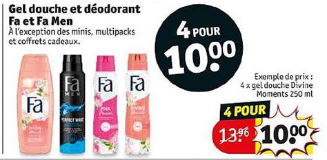 Promo Gel Douche Et Déodorant Fa Et Fa Men Chez Kruidvat Icatalogue Fr