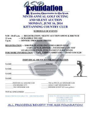 Fillable Online Golfers Registration Form Fax Email Print PdfFiller