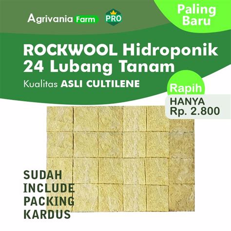 Jual Rockwool Cultilene Hidroponik Titik Lubang Siap Pakai Untuk