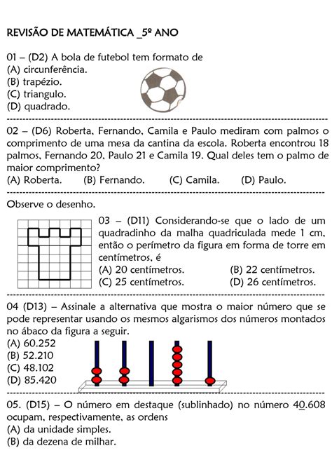 Matematica Do Ano Fundamental Fdplearn