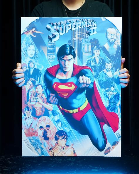 Quadro Canvas Tela De Tecido Poster Capa Super Homem Superman 2 DC