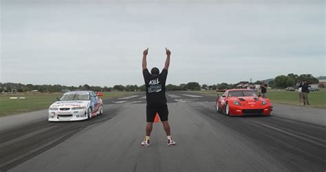 Watch A Ford Falcon V8 Supercar Race A Nismo Super GT: Video