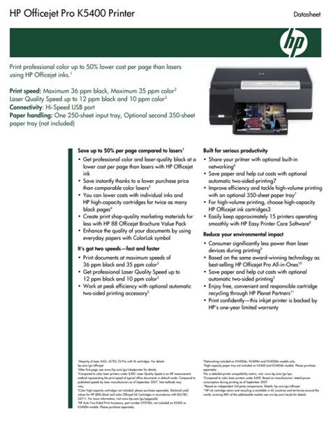 Hp Officejet Pro K Printer C P O I