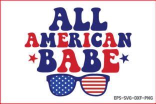 Th Of July SVG All American Babe Graphic By Trendy CraftSVG Creative Fabrica