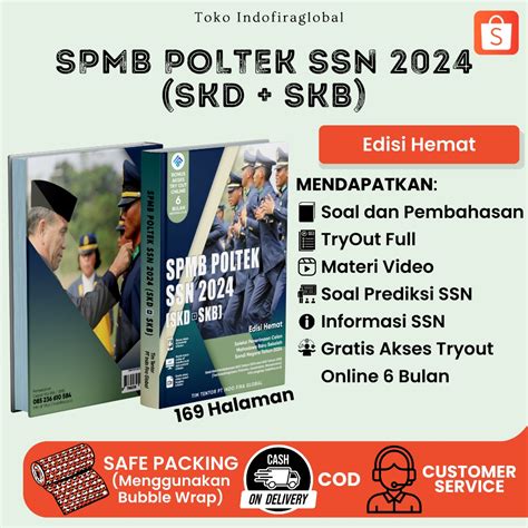 Jual Versi Terbaru Buku SPMB POLTEK SSN 2024 SKD SKB Edisi Hemat