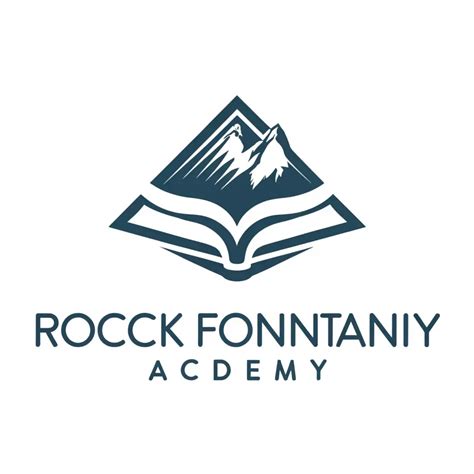 Logo Design For Rock Fountain Academy Educational Excellence Symbolized