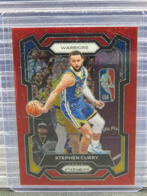 2023 24 PANINI PRIZM Stephen Curry Fast Break Red Disco Prizm 087 100